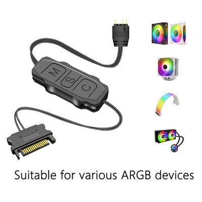 ARGB 5V 3 Pin To SATA Interface Extension Cable RGB Sync Controller Cable for PC