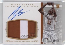 2015 Panini National Treasures College 5/10 Myles Turner Rookie Auto RC 11oq
