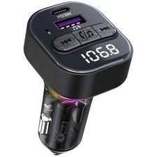 Bluetooth 5.3 FM Transmitter for Car, Bluetooth Car Adapter with Type-C PD 30W
