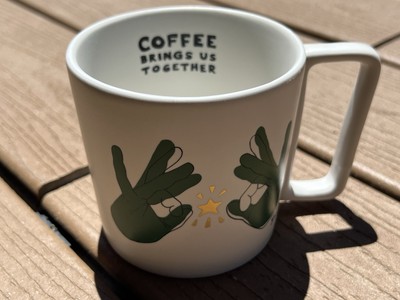 Starbucks Mug Coffee Brings Us Together Jena Floyd ASL Sign Language 12 oz Cup