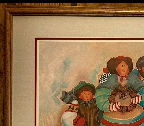Signed 121/200 Framed Ilona Steel Hammer Lithograph “Country Christmas” 24x28 - Picture 16 of 21