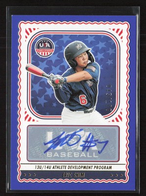 2024 Panini USA Stars And Stripes #NTS-ES Eric Shim Blue RC Auto /100