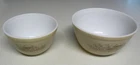 Lot of 2 Pyrex Mixing Bowls “Forest Fancies” #401 1 1/2pt & #402 1 1/2qt