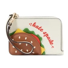 Cartera billetera tipo billetera Kate Spade comida rápida hamburguesa hamburguesa NUEVO