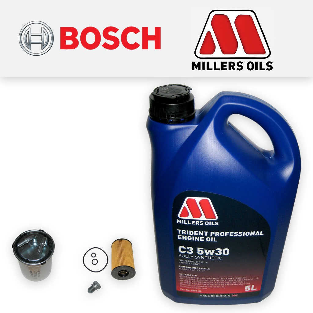SERVICE KIT for AUDI A1 1.6 TDI CAYB CAYC OIL FUEL FILTERS +LL OIL (2012-2015)