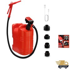 Gas Can Pump - AA Battery Powered Fuel Transfer Pump with Auto Shut Off Nozzl...