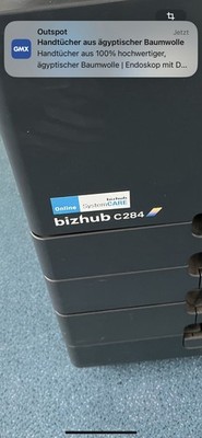 Konica Minolta bizhub C284e Profi-Drucker + Toner An Bastler Export Wartungsstau