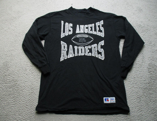 Vintage Los Angeles Raiders Shirt Mens XL Black NFL Football Russell USA 90s