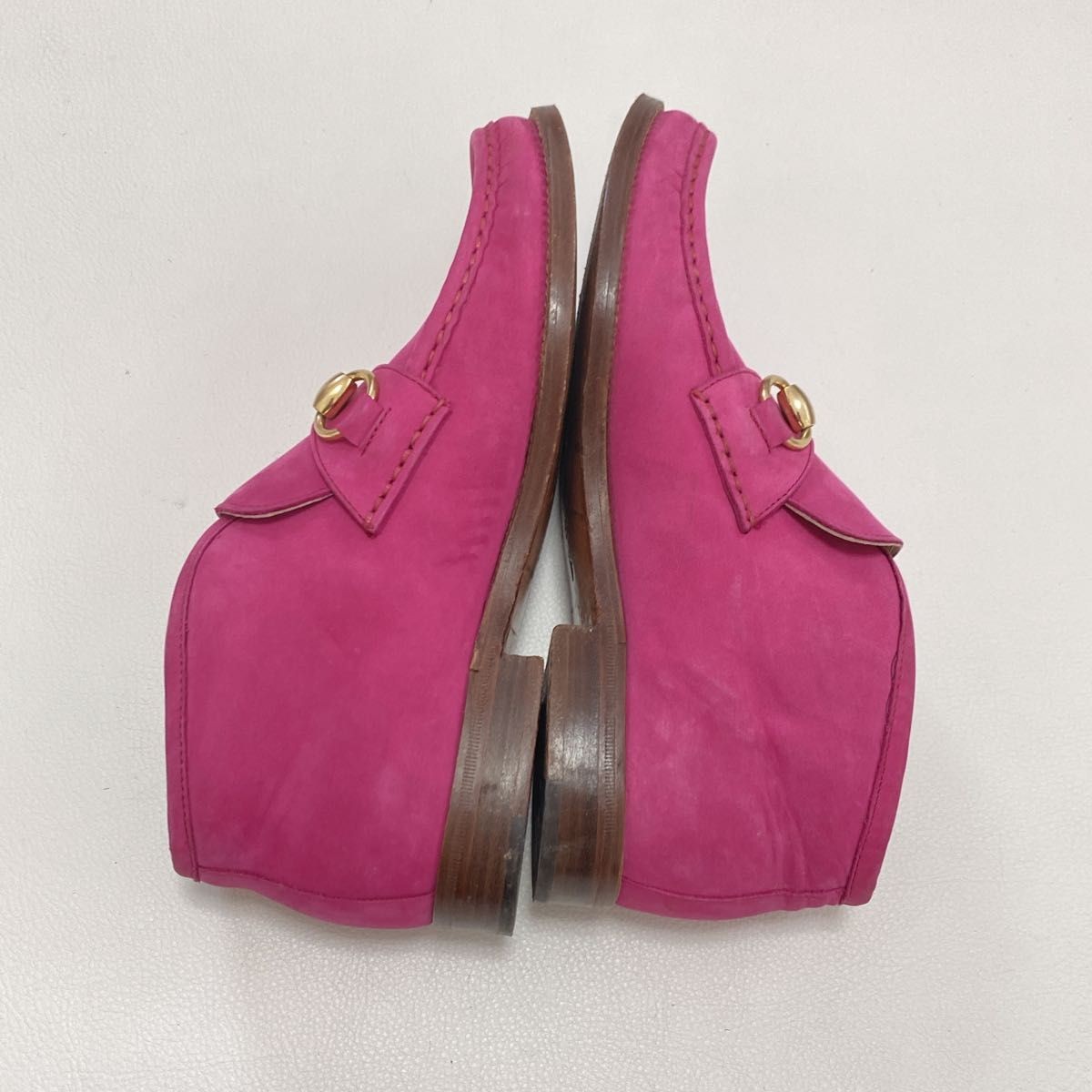 GUCCI Boots Heel Horsebit Suede Pink EU35.5/US5.5 113179c thumbnail 15