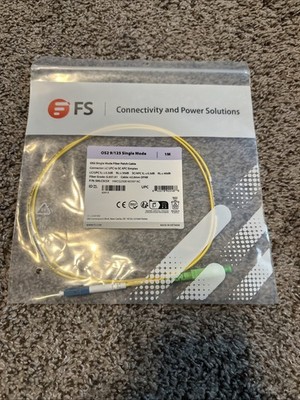 FS OS2 9/125 Single Mode LC UPC to SC APC Simplex