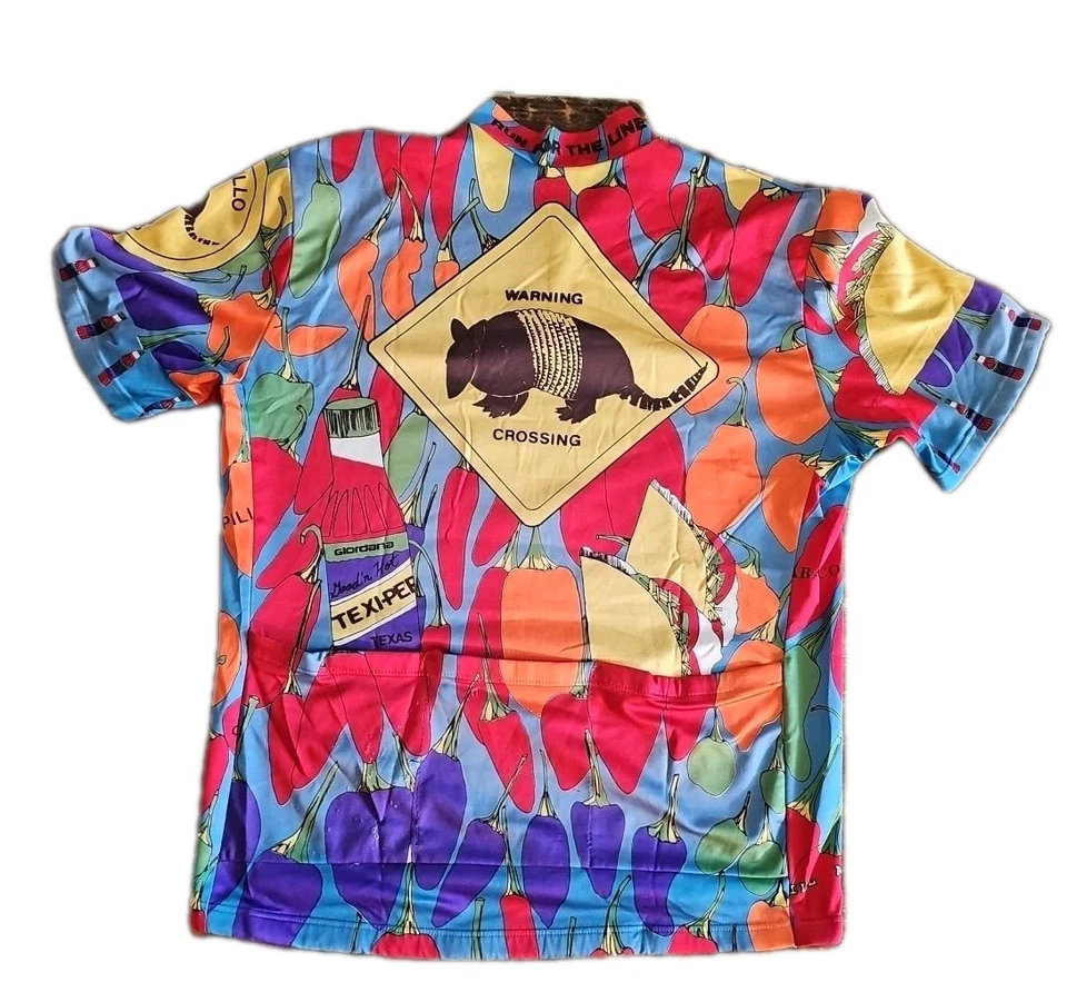 Vintage Giordana Cycling Jersey Armadillo Club Chili Pepper 90s Italy L - Image 2 of 4