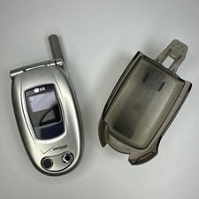 Vintage LG VX6000 Verizon Silver Cell Flip Phone w/ Clip