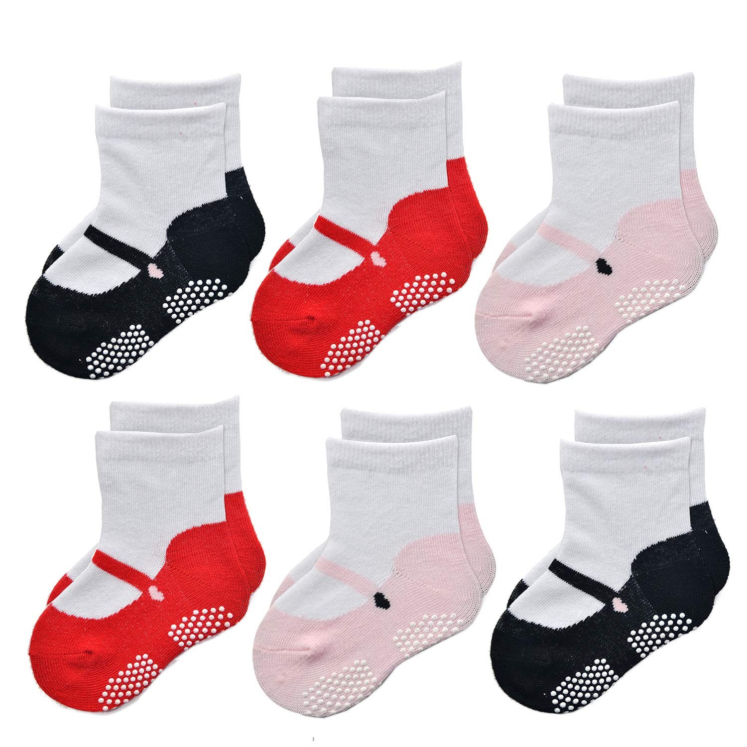 6-12 Months, Girl Multi_3,6 Pairs