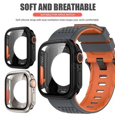 Silicone Band Strap Case For Apple Watch Series 11 10 9 8 7 6 5 SE3 44/45/46mm