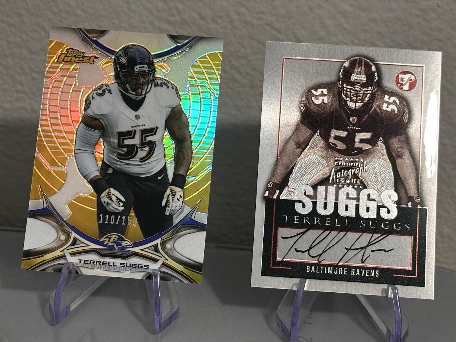 Terrell Suggs Topps Pristine Certified Autograph #PETS Gold