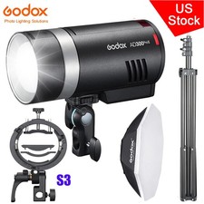 GODOX AD300Pro II 300W Outdoor Studio Flash S3 Bracket 95cm Softbox 2m stand kit