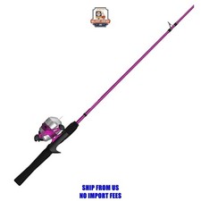 "Zebco 33 Spincast Reel and Fishing Rod Combo, 6-Foot 2-Piece Rod, Purple "