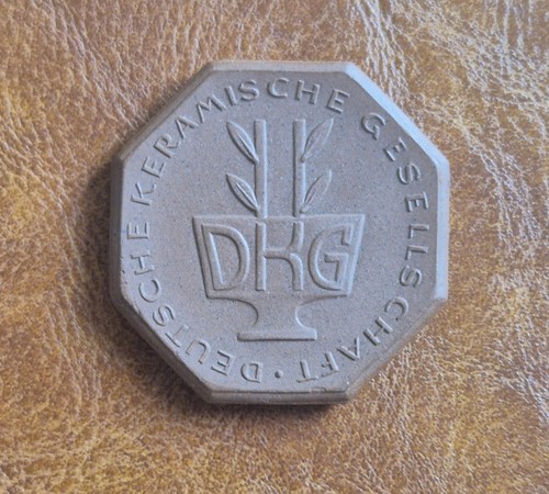 Meissner Steinzeug Medaille ~ Deutsche keramische Gesellschaft ~ 1928