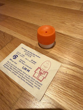 Original DDR EIPICK Eierpikser Orange Wei&szlig; | VEB Plasta Crottendorf | Vintage