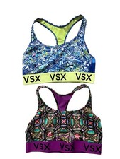Victoria's Secret VSX Sport Bras Bundle Womens Medium Logo Wireless Colorful