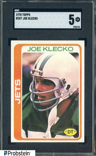 1978 Topps Football #287 Joe Klecko Jets RC Rookie HOF SGC 5 EX