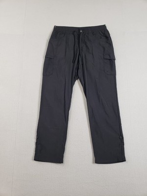 Columbia Men Cargo Pant 27 Black Drawstring Waist Utility Pockets Cozy Outerwear