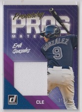2018 Donruss Promising Pros Materials Gold Erik Gonzalez White Jersey 89/99