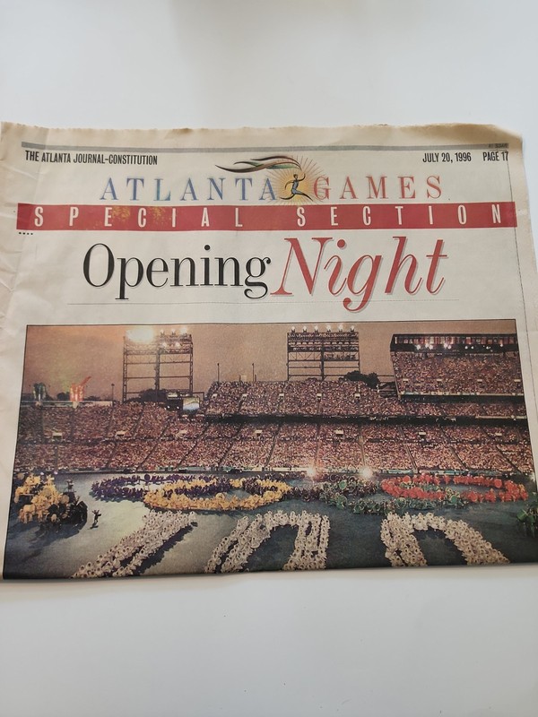 Atanta Games 1996 News Paper Atlanta Journal 