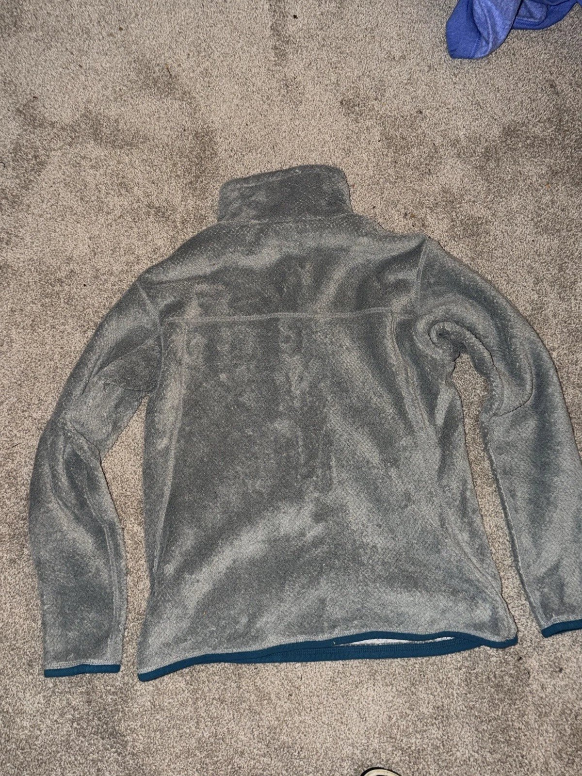 Patagonia Better Sweater Womens 1/4 Zip Fleece Jacket Gray/Blue XL - product detail image 2