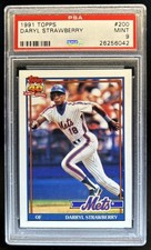 1991 Topps Darryl Strawberry #200 Mets PSA 9