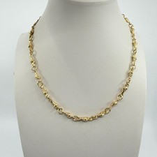 Gold Tone Shell Link Chain Necklace Statement Boho Beach Jewelry Gift Accessory