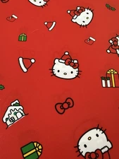Christmas Placemats Plastic 17” x 11” Sleigh Bell Bistro HELLO KITTY RED