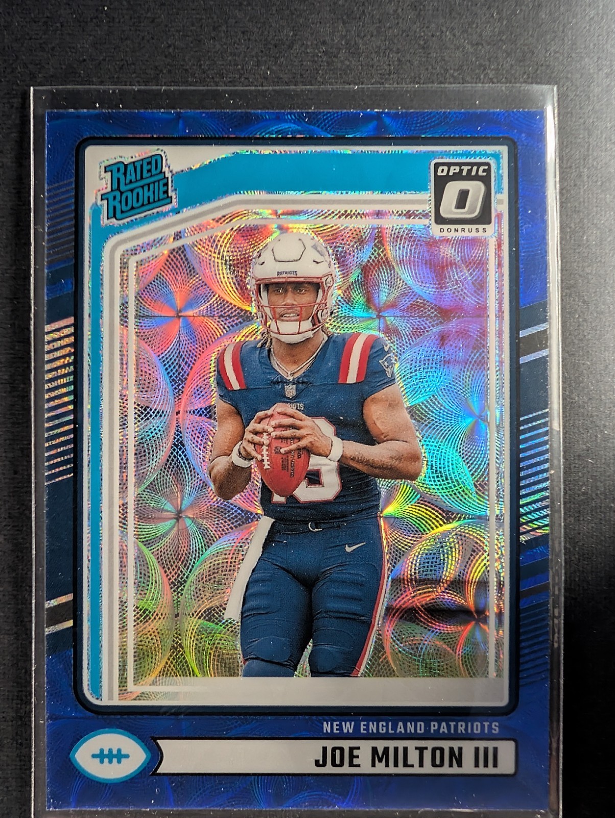 2024 Panini Donruss Optic - Rated Rookie Joe Milton III #255 Blue Scope Prizm RC