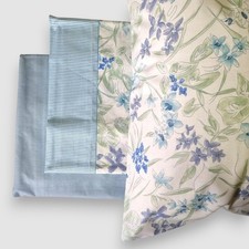 Lenzuolo-copriletto in puro cotone Gabel Florianopolis floreale azzurro