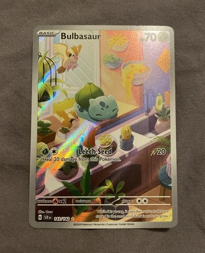 Pokémon TCG Bulbasaur Stellar Crown Illustration Card 143/142