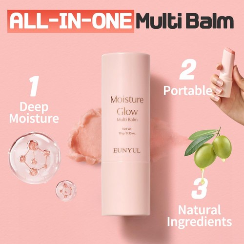 EUNYUL Moisture Glow Multi Balm Stick 0.35 Oz. Facial Balm for Hydrating & No... - Picture 2 of 7