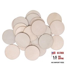 Wood Circles for Crafts Unfinished Round Wooden Discs 3 Inch 25PCS