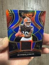2025 Panini Select -Draft Memorabilia Quinshon Judkins #DSM-QJS Red & Blue
