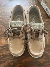 NEW Sperry Youth Girls Size 13 M Songfish 3 Eye Leather Boat Shoes YG56151