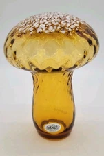 BLENKO 3221s 7" Mushroom - Hay Diamond Optic, First Quality Retired Color