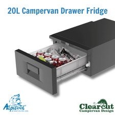 Alpicool 20L 12v Compressor Campervan Drawer Fridge Space Saving Fridge