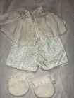 Vintage Cabbage Patch Kids/Doll Clothes Blue Rosebud Bubble Romper