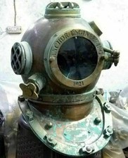 CASQUE DE PLONGÉE 18" POUCES ROYAL NAVY ANCRE INGÉNIERIE CASQUE DE PLONGÉE TAILLE RÉELLE