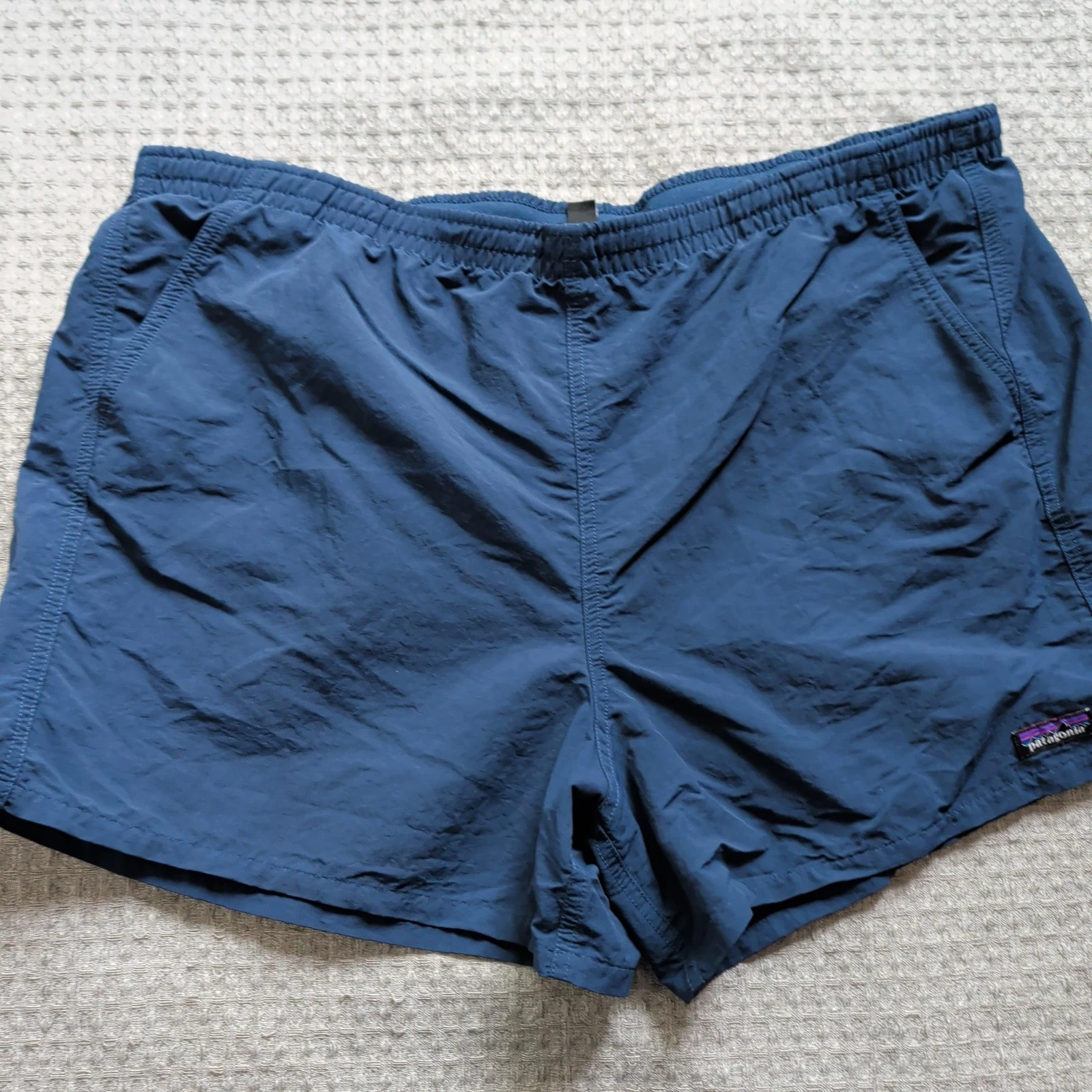Patagonia Baggies Shorts Mens 2XL Blue NetPlus Elastic Waist Quick Dry 5 Inseam