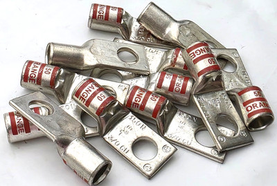 Lot of 12 Thomas Betts 54165TB Short Barrel 3/0 AWG Crimp Lugs 1/2'' Hole 600V