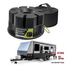 Trailer Jack Block - RV Leveling Blocks for Travel Trailers Wheels and Black-1