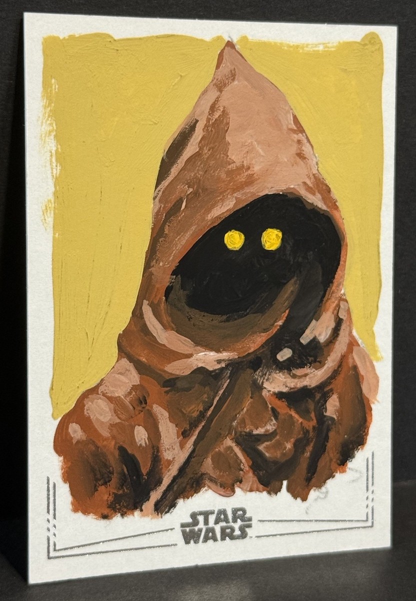 2025 Topps Star Wars Smugglers Outpost Jawa 1/1 Silver Foil Sketch