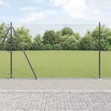 Image of WALPLUS Grey Garden Fence Stake Heavy Duty Wire Mesh Support Outdoor