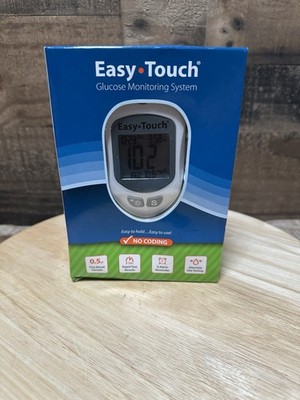 NEW Easy Touch Glucose Monitoring System No Coding, Rapid Results