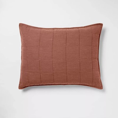 Space Dyed Cotton Linen Sham - Threshold